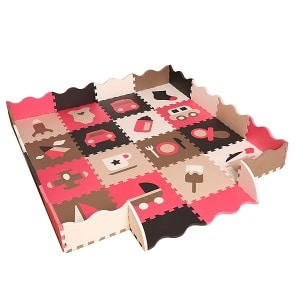 Ashtonbee - Alfombrillas entrelazadas para bebés, tapete de tiempo de barriga y zona de juegos para bebés (16)