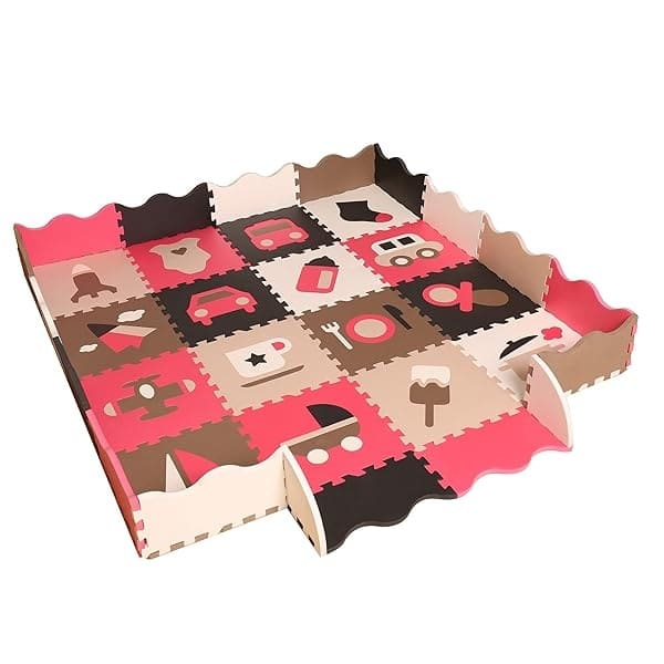 Ashtonbee - Alfombrillas entrelazadas para bebés, tapete de tiempo de barriga y zona de juegos para bebés (16)