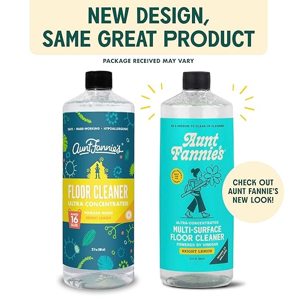 Aunt Fannie's Floor Cleaner Vinegar Wash, 950ml (Bright Lemon) - Image 3