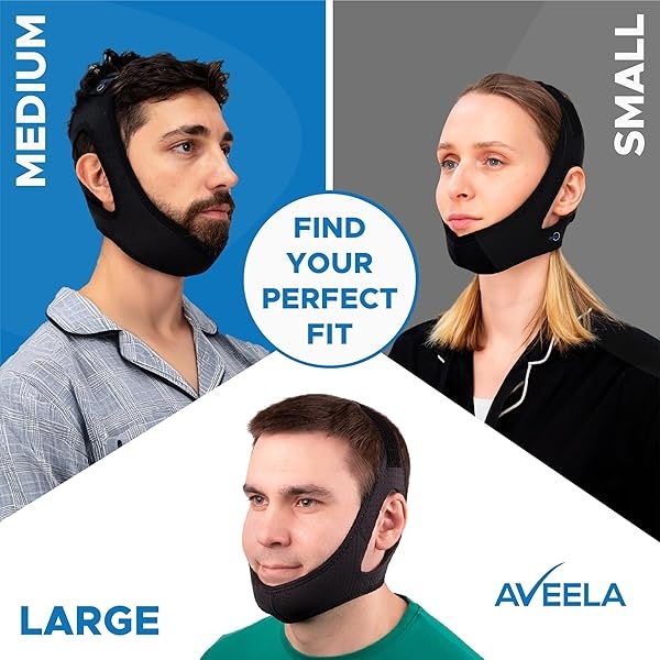 Aveela Correa de barbilla antironquidos para usuarios de CPAP, mantiene la boca cerrada mientras duermes, correa de cabeza ajustable de alta calidad para hombres y mujeres, material cómodo sin picazón para un sueño ininterrumpido - Image 8