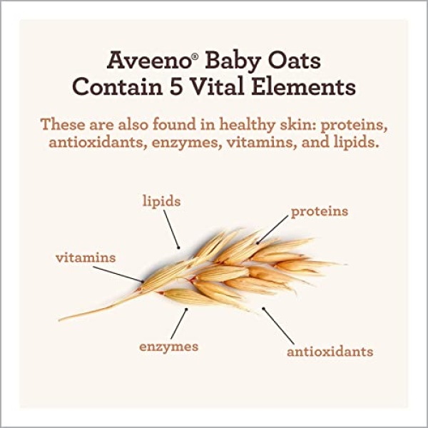 Aveeno Baby Daily Moisture Gentle Bath Wash & Shampoo with Natural Oat Extract, Hypoallergenic, Tear-Free & Paraben-Free Formula For Sensitive Hair & Skin, Lightly Scented, 18 Fl Oz (Pack of 3) - Image 3