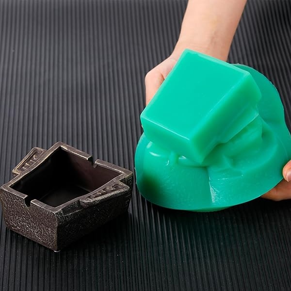 BBDINO Kit de fabricación de moldes de silicona, goma de silicona súper elástica, silicona líquida para fabricación de moldes, N.W. 20 onzas, 1:1 por volumen, ideal para fundición de moldes de - Image 7