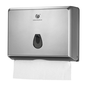 BBX Lephsnt - Dispensador de toallas de papel, dispensador de toallas de mano montado en la pared (plata)