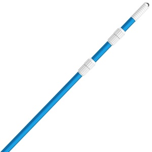 BLIKA Poste telescópico de aluminio azul de 16.5 pies, 1.30 mm de grosor, poste de piscina telescópico, postes de piscina para limpieza