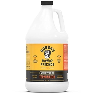 BUBBAS Super Strength Comercial Enzimas Limpiador - Eliminador de olores de mascotas | Eliminador de manchas enzimáticas | Elimina el olor de orina de perro gato de alfombras, alfombra o suelo de madera dura y otras superficies (64 oz)