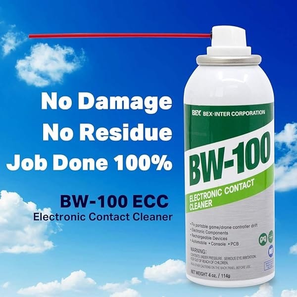 BW-100 Limpiador de contacto electrónico no inflamable en aerosol – Limpia de forma segura joycons, ordenadores, PCB y más – Elimina el polvo, la suciedad y los contaminantes en contacto – Secado rápido | 114 g | Paquete de 3 - Image 10