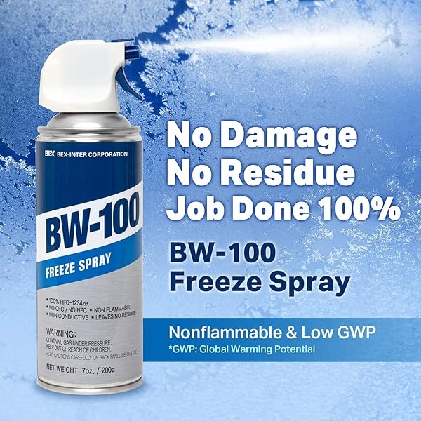BW-100 Spray de congelación - Spray de diagnóstico en frío - Para electrónica, componentes, PCB y más - No inflamable | 200 g | Paquete de 3 - Image 3