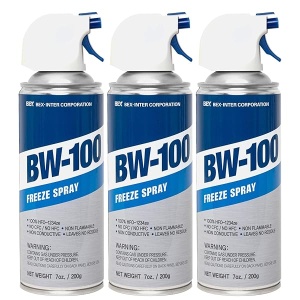 BW-100 Spray de congelación - Spray de diagnóstico en frío - Para electrónica, componentes, PCB y más - No inflamable | 200 g | Paquete de 3