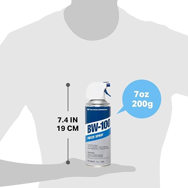 BW-100 Spray de congelación - Spray frío de diagnóstico no inflamable - Para electrónica, componentes, PCB y más | 7 oz/200 g | Paquete de 1 - Image 8