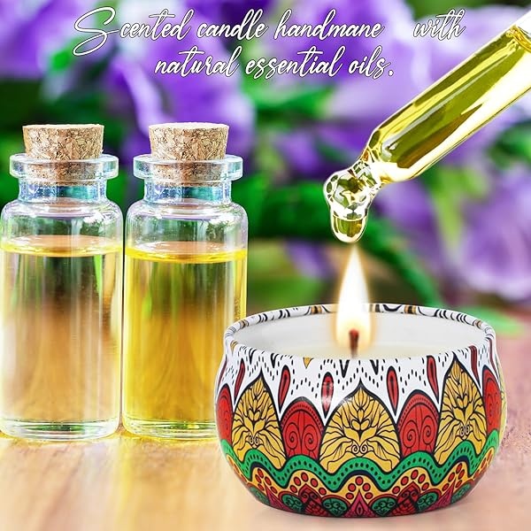 BXGRH Regalos de velas para mujeres, 18 paquetes de velas de aromaterapia, velas perfumadas, juego de regalo para mejores amigos, velas para el hogar, velas de cera de soja, estilo retro de corte â€“ - Image 4