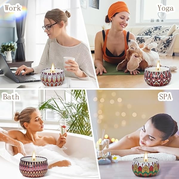 BXGRH Regalos de velas para mujeres, 18 paquetes de velas de aromaterapia, velas perfumadas, juego de regalo para mejores amigos, velas para el hogar, velas de cera de soja, estilo retro de corte â€“ - Image 7