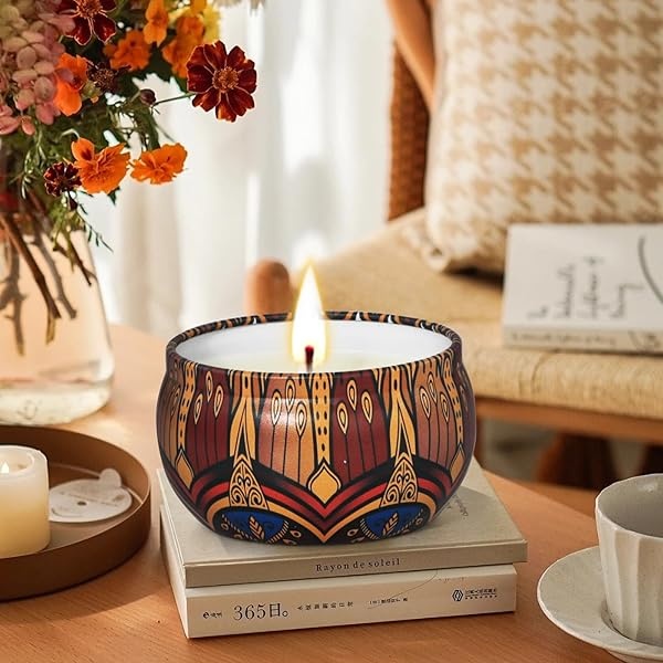 BXGRH Regalos de velas para mujeres, 18 paquetes de velas de aromaterapia, velas perfumadas, juego de regalo para mejores amigos, velas para el hogar, velas de cera de soja, estilo retro de corte â€“ - Image 8