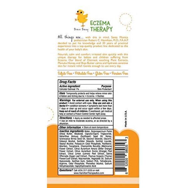 Baby Eczema Cream Therapy. All Natural, Gentle Healing Protection for All Skin Types. Dermatologist Tested and Recommended. Hypoallergenic. Phenoxyethanol, Sulfate, Phthalate, Paraben, Gluten FREE - Image 3