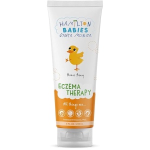 Baby Eczema Cream Therapy. All Natural, Gentle Healing Protection for All Skin Types. Dermatologist Tested and Recommended. Hypoallergenic. Phenoxyethanol, Sulfate, Phthalate, Paraben, Gluten FREE