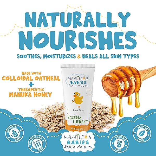 Baby Eczema Cream Therapy. All Natural, Gentle Healing Protection for All Skin Types. Dermatologist Tested and Recommended. Hypoallergenic. Phenoxyethanol, Sulfate, Phthalate, Paraben, Gluten FREE - Image 5
