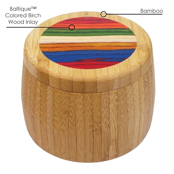Baltique Marrakesh Collection - Salero y caja de almacenamiento, bambú y madera de abedul de colores, capacidad de 8 onzas - Image 6