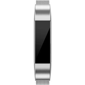 Bandas de metal compatibles con Fitbit Alta/Alta HR, bandas de acero inoxidable, accesorio ajustable para pulsera de alta calidad, mujeres y hombres, S : 5.5"-8.6", Plateado