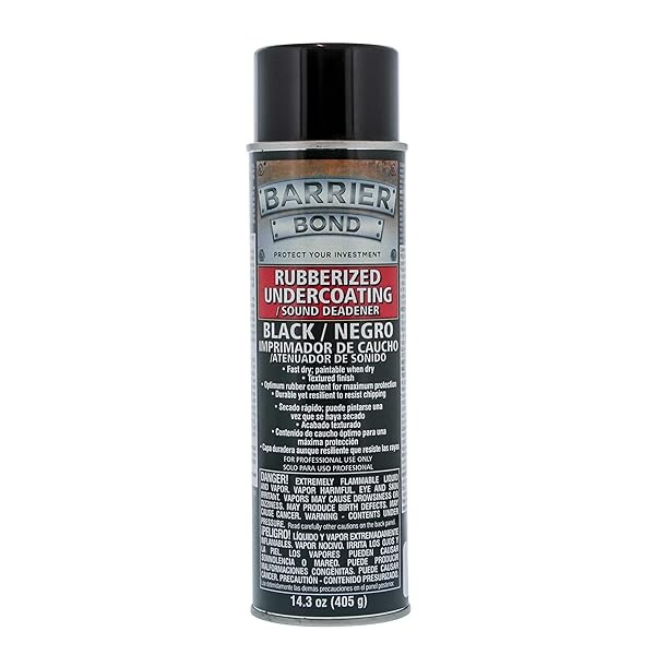 Barrier Bond - Protector de sonido de goma negro - 14.3 fl. Lata de spray de onzas