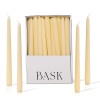 Bask - Velas cónicas de 10 pulgadas, sin perfume y sin goteo, quema durante 8 horas, decoración del hogar para mesa, cocina y recámara, perfectas para una cita romántica o aniversario, paquete de 30