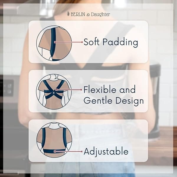 Berlin & Daughter – Corrector de postura, transpirable, soporte de espalda para clavícula, que mejora la postura y el dolor de espalda, perfecto para mujeres y niñas, Large - Image 6