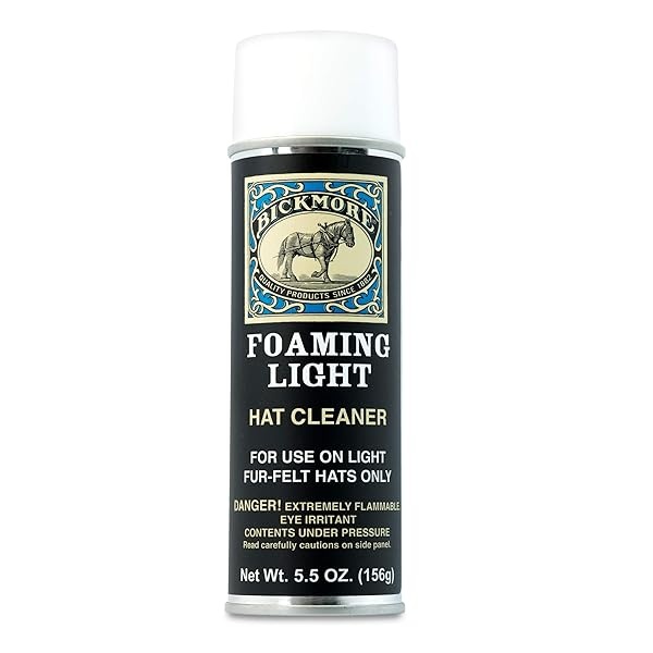 Bickmore - Limpiadores para sombreros oscuros y ligeros, Light Hats, Foaming Cleaner
