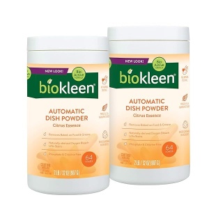 Biokleen Jabón automático para lavavajillas – 128 cargas – concentrado, sin fosfatos ni cloro, respetuoso con el medio ambiente, sin fragancia artificial, colores o conservantes, el embalaje puede variar