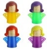Bivisen Angry Mama Microondas, Angry Mom Steam Limpia con vinagre y agua para el hogar/oficina/cocinas, paquete de 4