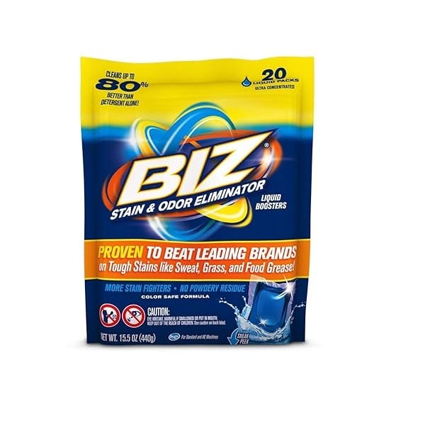 Biz detergente líquido para lavandería, eliminador de manchas y olores, 20 unidades - Image 9