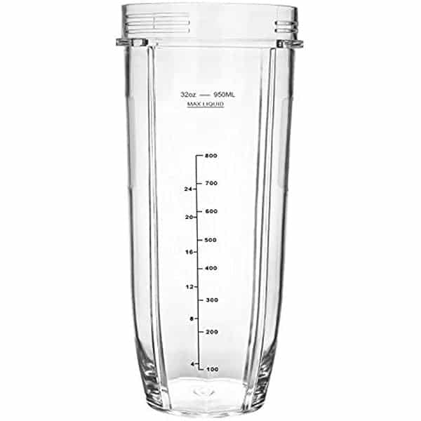 Blend Pro 32 Oz Cup with Sip & Seal Lid Replacement Compatible With Nutri Ninja 32 Oz. Large Cups Model 407KKU641 (2 Pack) - Image 3
