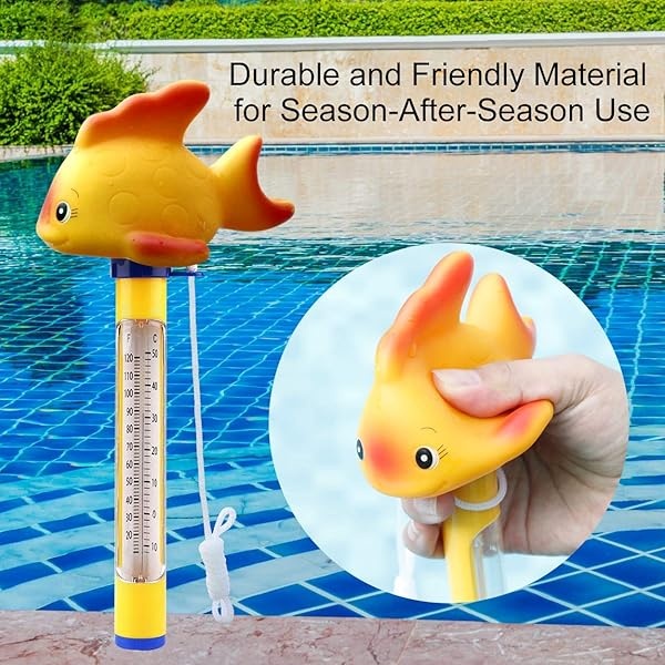 Blufree Termómetro de piscina flotante con cuerda, termómetro de agua flotante para piscina, agua de baño, spa, jacuarios, estanques - Image 4