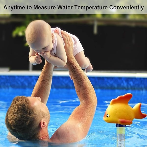 Blufree Termómetro de piscina flotante con cuerda, termómetro de agua flotante para piscina, agua de baño, spa, jacuarios, estanques - Image 8