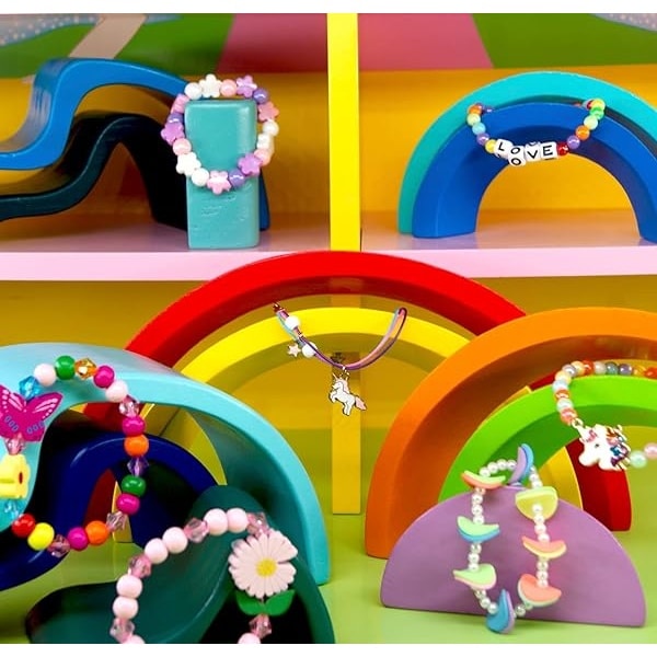 Bombas de baño de regalo para niñas con pulseras en el interior Plus caja de joyería para niños – Todo natural con manteca de karité hidratante para la piel. Suave y seguro para niños con pulseras sorpresa - Image 7