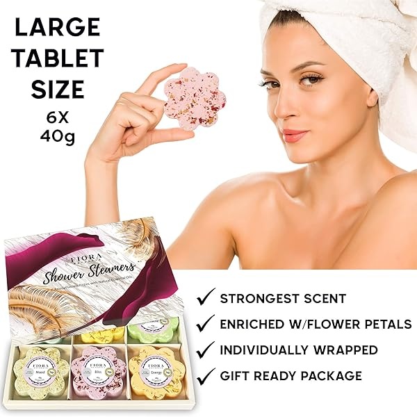 Bombas de ducha de aromaterapia, tabletas de vapor de ducha con aceites esenciales naturales para una ducha de spa calmante para aliviar el estrés, bombas de baño de ducha, derretir la ducha para mujeres y hombres - Image 4