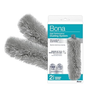 Bona - Recambios Reutilizables para Plumero – Paquete de 2 – Sistema de Polvo de Alto Rendimiento – Plumeros de Microfibra Que eliminan el Polvo y el Pelo de Mascotas para Limpieza en Todo el hogar