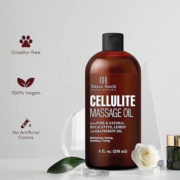 Botanic Hearth Cellulite Massage Oil, Unique Blend of Massage Essential Oils - Improves Skin Firmness, More Effective Than Cellulite Cream, 8 fl oz - Image 6
