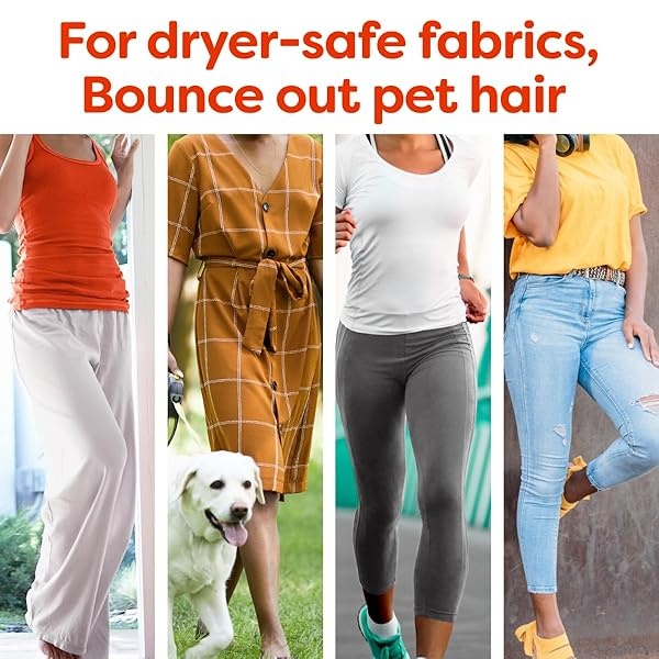 Bounce Láminas para secadora de pelo y pelusas para mascotas con 3 peleadores de pelo de mascotas, aroma fresco, 180 unidades - Image 8