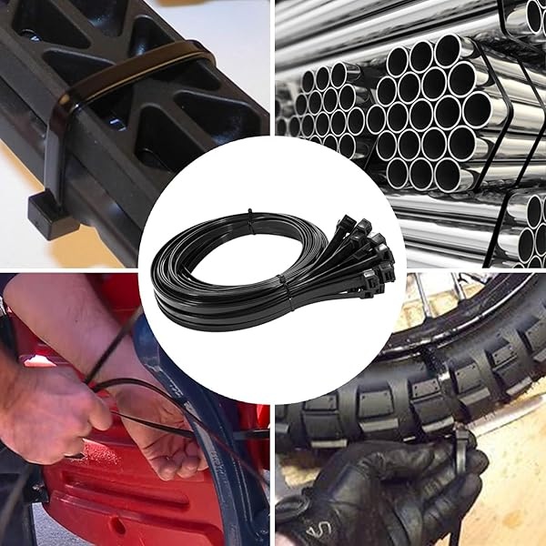Bridas con cremallera de 88,9 cm, resistentes, 90,7 kg, paquete de 30 bridas de cable grandes, color negro, cremalleras industriales para valla de jardinería, uso en exteriores e interiores - Image 3