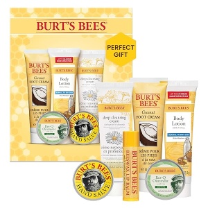 Burt's Bees Timeless Minis Kit With Coconut Foot Cream, Milk & Honey Body Lotion, Soap Bark & Chamomile Deep Cleansing Cream, Res-q Ointment, Hand Salve and Beeswax Lip Balm