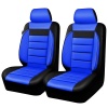 CAR PASS - Fundas de piel para asientos delanteros solamente, ajuste universal, interior del automóvil, impermeable, respaldo de espuma 3D, fundas de asiento de coche para camiones, furgonetas y SUV,