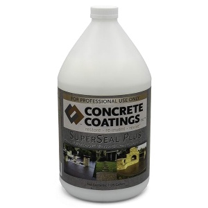 CC Concrete Coatings SuperSeal Plus Sellador acrílico a base de agua, 1 galón, acabado brillante