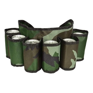 CHILDHOOD - Cinturón de cerveza ajustable para cinturón de cerveza y soda, capacidad para 6 bebidas, Big HIT para intercambio de regalos