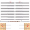 CKE Paquete de 24 tornillos de retraso basculante izquierdo y derecho para barandilla de cable de 1/8 pulgadas, T316 de acero inoxidable para barandilla de escalera y poste de madera para balaustres verticales horizontales (12 pares)