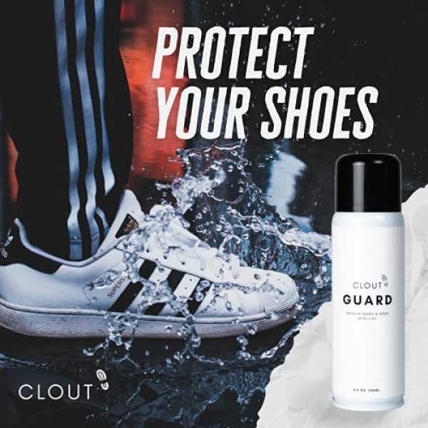 CLOUT Guard - Repelente de agua y manchas de alta calidad, impermeable y protege, piel, nubuck, tela, nailon, poliéster y más - Protector de cabeza de tenis para todos los tenis, zapatos, botas y - Image 10