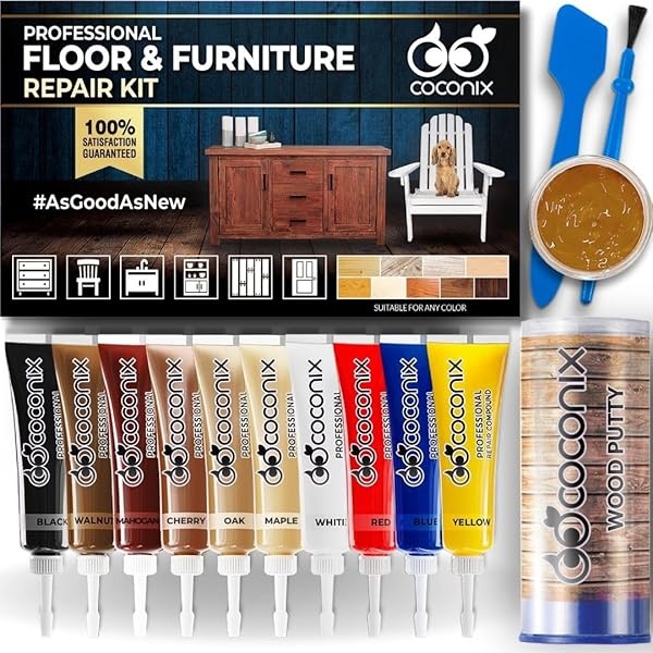 COCONIX Wood Restore PRO Kit de reparación profesional de suelos y muebles
