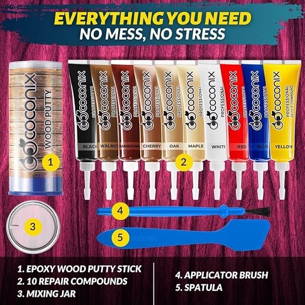 COCONIX Wood Restore PRO Kit de reparación profesional de suelos y muebles - Image 8