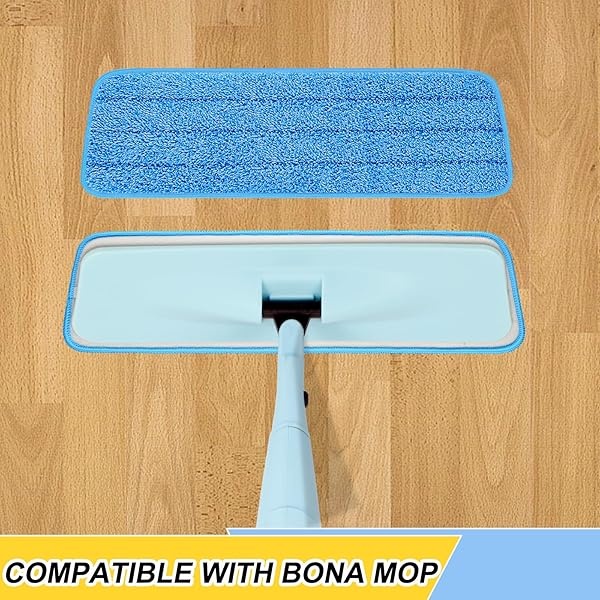 Cabezales de repuesto para trapeador de microfibra para trapeadores húmedos/secos compatibles con el sistema de cuidado del piso Bona (paquete de 5) - Image 3