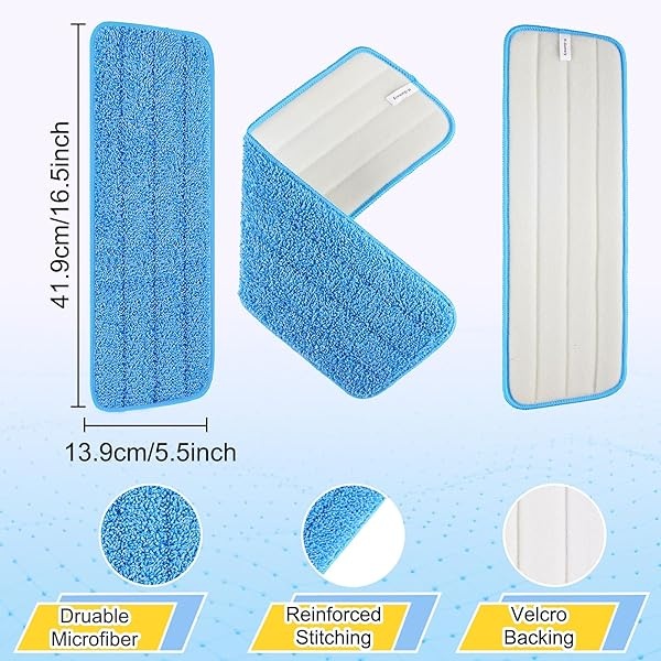 Cabezales de repuesto para trapeador de microfibra para trapeadores húmedos/secos compatibles con el sistema de cuidado del piso Bona (paquete de 5) - Image 4