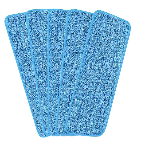 Cabezales de repuesto para trapeador de microfibra para trapeadores húmedos/secos compatibles con el sistema de cuidado del piso Bona (paquete de 5)