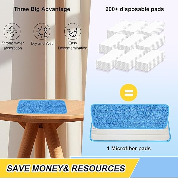 Cabezales de repuesto para trapeador de microfibra para trapeadores húmedos/secos compatibles con el sistema de cuidado del piso Bona (paquete de 5) - Image 8