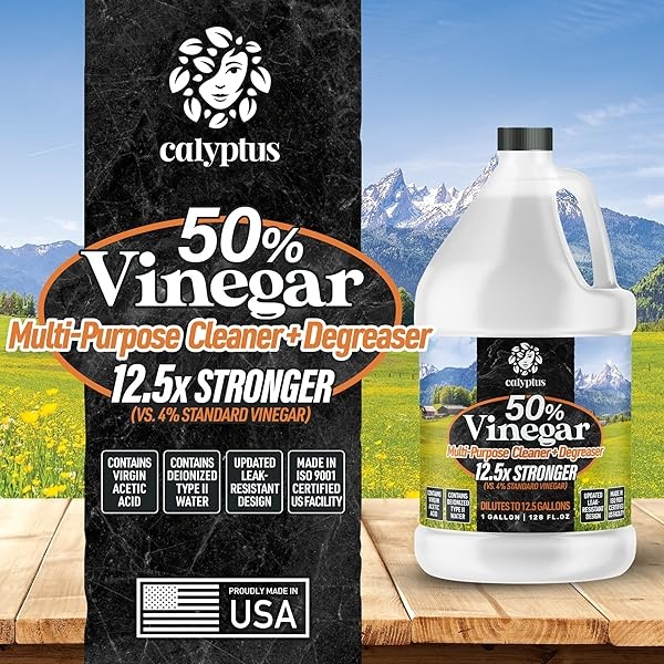 Calyptus 45% puro vinagre | 9 veces más fuerte que el vinagre | 100% natural concentrado limpiador | uso en el hogar, al aire última intervensión y jardín | 450 frijoles | fuerza industrial | lejía y amoníaco alternativa | 1 galón - Image 3